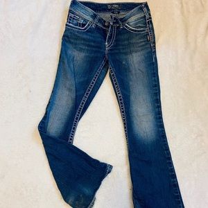 Silver boot cut jeans